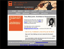 Tablet Screenshot of antigravityrecords.com